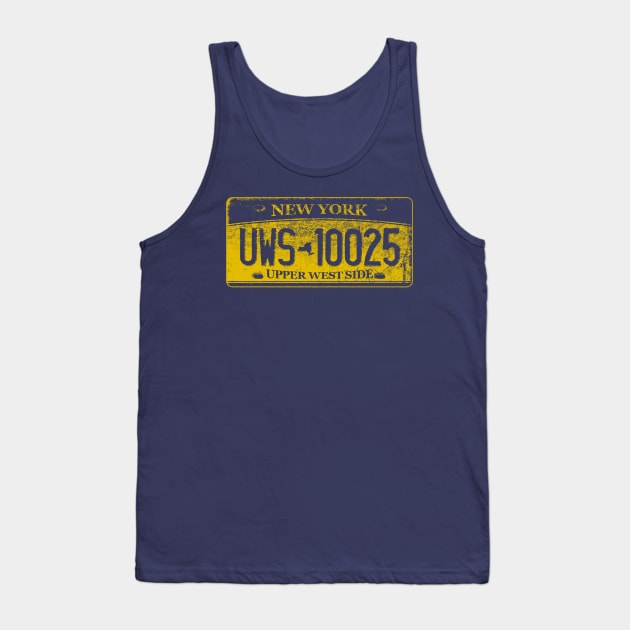 Upper West Side Zip Code 10025 (New York License Plate) Tank Top by UselessRob